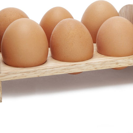 Cosy & Trendy Ei rekje/houder van hout voor 6 eieren 17 x 10 cm - Eierrekje - Eierkistje