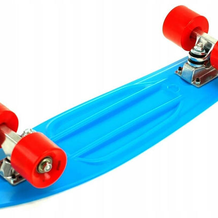 Skateboard – Cruiser Pennyboard 57cm – Lichtgewicht – ABEC-5 – PU-dempers – Rood/Blauw