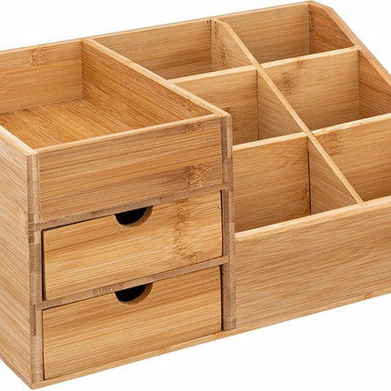Five Sieraden/make-up organizer - bamboe - rechthoek - 33 x 15 x 20 cm - organizers