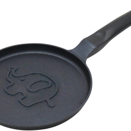 Klausberg KB-7974 Pannekoekenpan - Olifant Motief - Ø18 cm - Zwarte Antiaanbaklaag - Geschikt voor Alle Kookstellen Inclusief Inductie