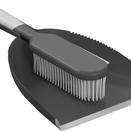 5Five Stoffer en blik Siliconen - grijs - 33 x 17,5 cm - kunststof/rubber - Schoonmaken - Speciale veger
