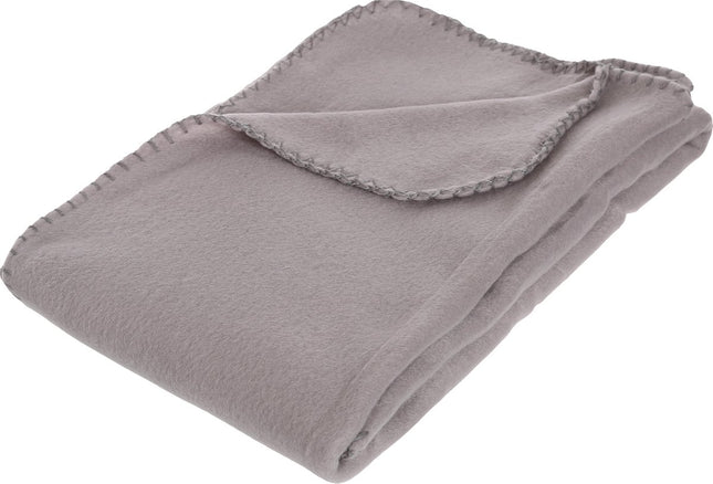Atmosphera - Plaid - Fleece - Grijs - 125 x 150 cm