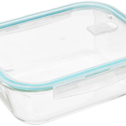 5Five Vershoudbakje met deksel - glas - luchtdicht - met clips - 26 x 21 x 8 cm - 2260 ml