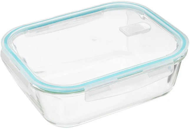 5Five Vershoudbakje met deksel - glas - luchtdicht - met clips - 26 x 21 x 8 cm - 2260 ml