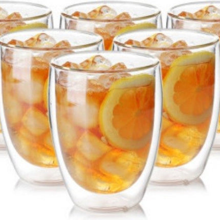 THERMISCHE GLAZEN 350ML VOOR LATTE KOFFIE 6-DELIGE SET * 6 stuks 350 ml(xxl) grote thee/koffie glazen/Cappuccino Glazen
