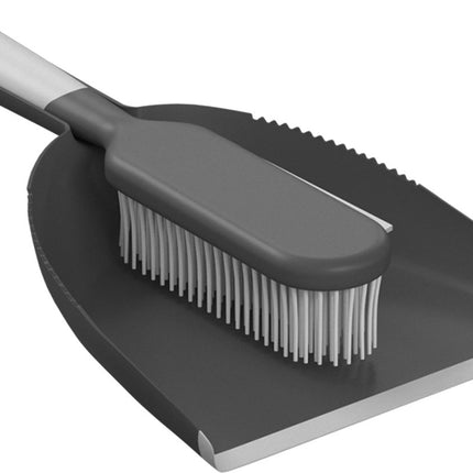 5Five Stoffer en blik Siliconen - grijs - 33 x 17,5 cm - kunststof/rubber - Schoonmaken - Speciale veger