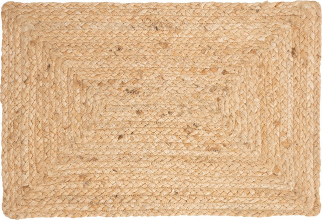 Secret de Gourmet placemats Savannah - 1x - jute - 45 x 30 cm - naturel - gevlochten