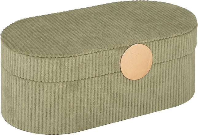Atmosphera Groen sieraden bakje met spiegeltje