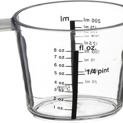 Maatbeker glas 200 ml transparant