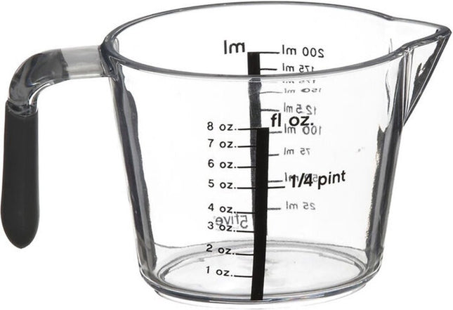 Maatbeker glas 200 ml transparant