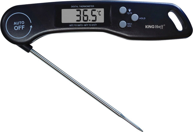 Kinghoff 1669 - Elektronische keukenthermometer - zwart - vleesthermometer