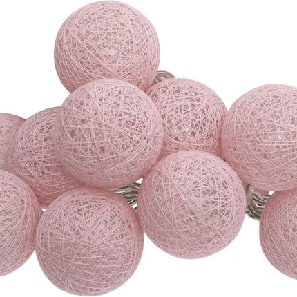 Atmosphera LED slinger 10 bollen D6 cm licht roze 1,5 meter - Sfeerverlichting