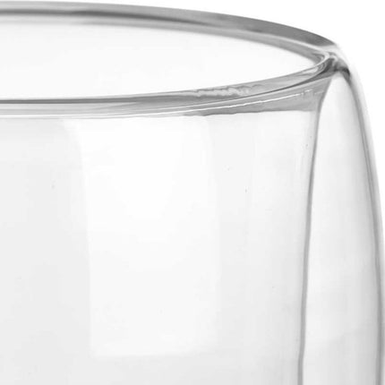 Vivalto dubbelwandige koffieglazen/theeglazen - 6x stuks - Borosilicaat glas - 326 ml