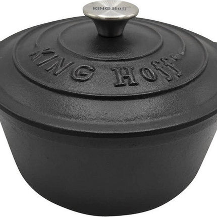 Kinghoff 1523 - Gietijzeren pan - zwart - 22 cm - 2.4 liter