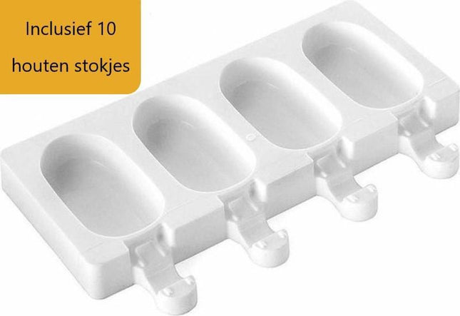 Magnum mold -siliconen mold magnum -magnum vormpjes - ijsjes vorm - siliconen mal - ijs stokjes - inclusief 10 houten stokjes -magnum vorm silicone - magnum ice mold - tiktok magnum mold -magnums maker -shock mold -shock magnum siliconen bakvorm
