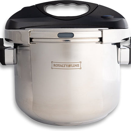 Royalty Line® PS6L Snelkookpan Inductie - 6 Liter / Ø 24 cm - Snelkookpannen Voor Alle Warmtebronnen - Pressure Cooker - Instant koken - Eenhandig Mechanisme - RVS