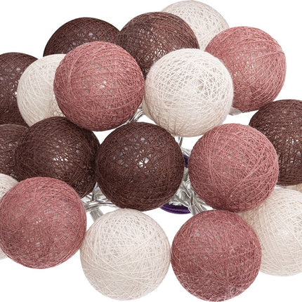 Atmosphera Lichtslinger - 20 verlichte balletjes/bollen 6 cm - multi kleuren mix - 435 cm - stekker
