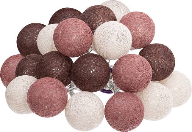 Atmosphera Lichtslinger - 20 verlichte balletjes/bollen 6 cm - multi kleuren mix - 435 cm - stekker