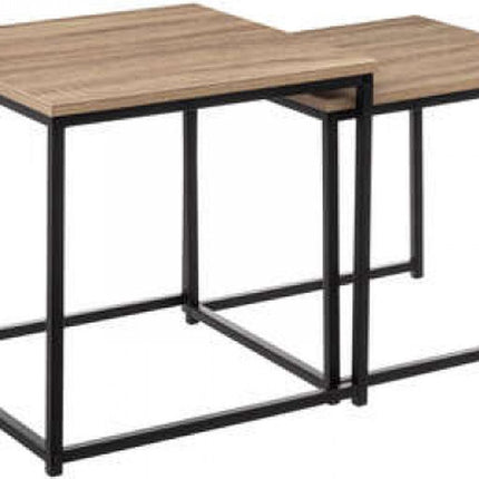 5Five Aliaj Bijzettafel set van 2 stuks - 45x45x45cm - Beige