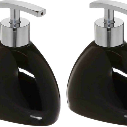 5five Zeeppompjes/zeepdispensers van keramiek - 2x stuks - 300 ml