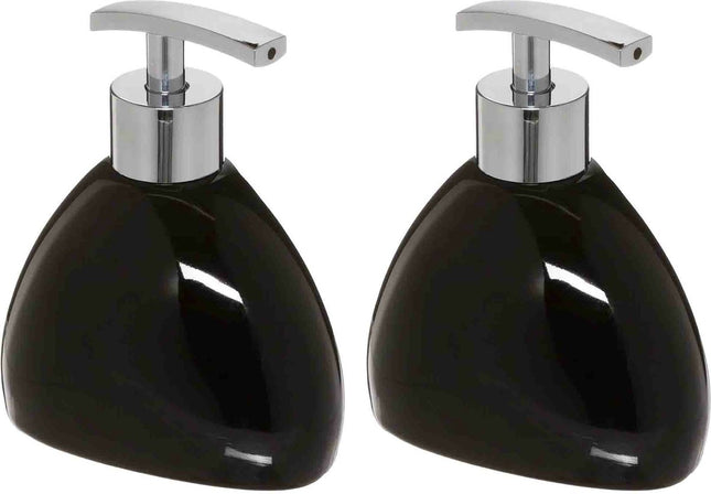 5five Zeeppompjes/zeepdispensers van keramiek - 2x stuks - 300 ml