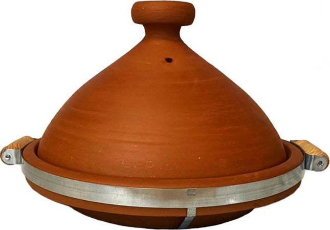 Marokkaanse Tajine Natural ongeglazuurd met handvat 30 CM - Authentiek - Handmade
