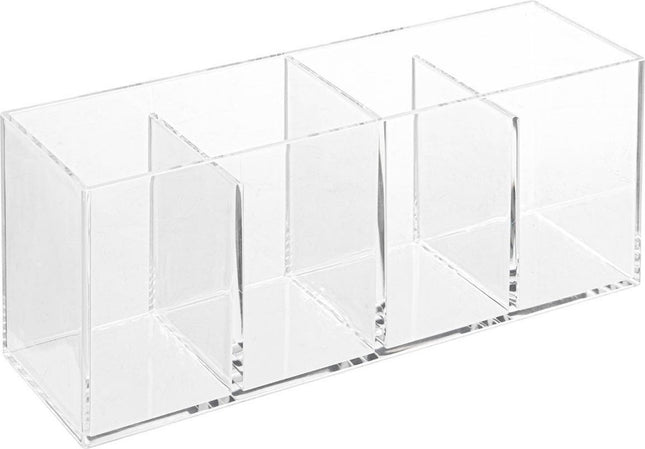5Five Make-up organizer 4 vakken - 22 x 7 cm - kunststof - Nagellak houder - Make-up houder - Organizers