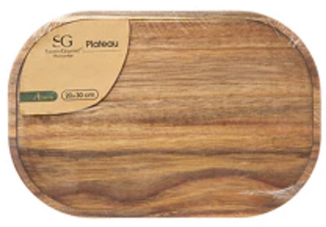 Secret de Gourmet – Acaciahouten Serveerplank – 30×20 cm – Natuurlijk Design