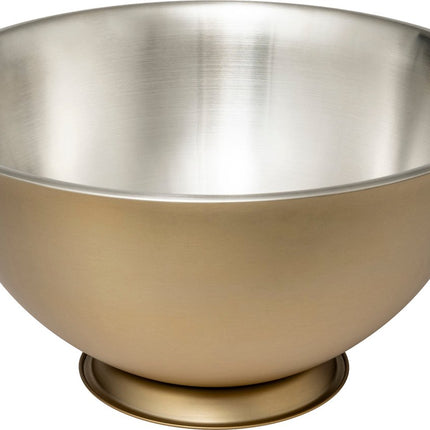 Secret de Gourmet Champagne & wijnfles koeler/ijsemmer - goud - RVS - 40 x 20 cm - metallic - op hoge voet