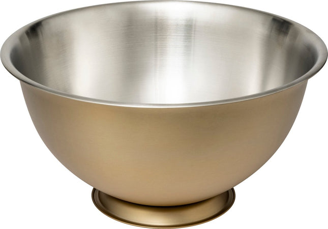 Secret de Gourmet Champagne & wijnfles koeler/ijsemmer - goud - RVS - 40 x 20 cm - metallic - op hoge voet