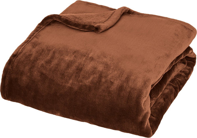 Atmosphera Plaid superzacht - 130x180cm - Donkerbruin