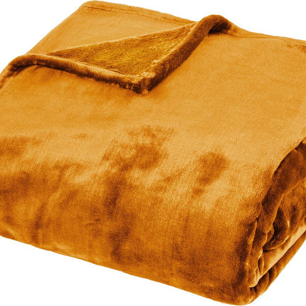 Atmosphera Plaid superzacht - 130x180cm - Mustard Yellow