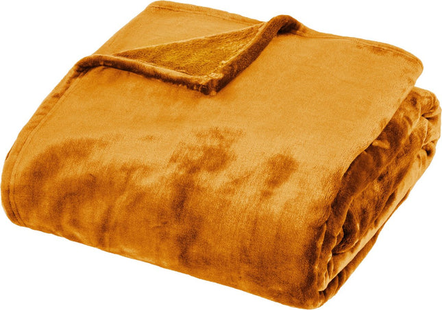 Atmosphera Plaid superzacht - 130x180cm - Mustard Yellow