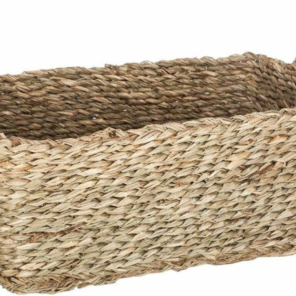 Set van drie rechthoekige decoratieve manden met handvatten, 3 maten