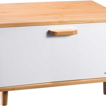 Klausberg 7400 - Broodtrommel - wit - bamboe