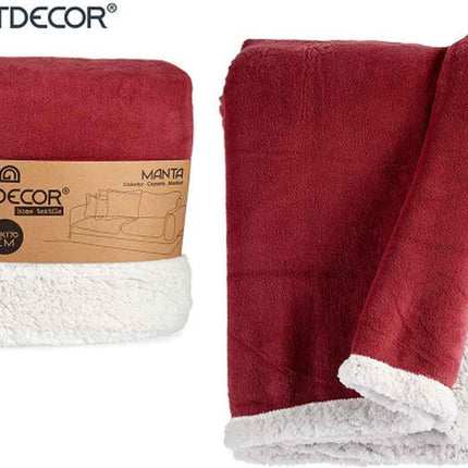 Plaid | warm fuchcia Roze| sherpa Wit | 130 x 170 cm| warm | zacht