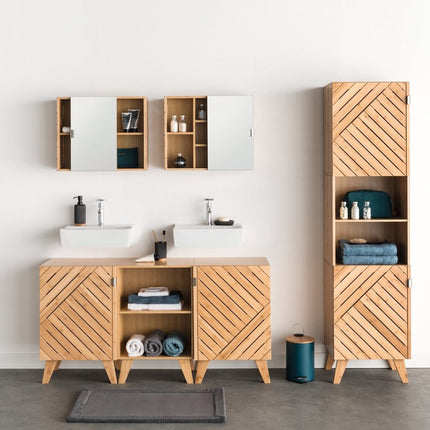5Five Bamboe Modern Badkamerkast met modulaire Deur - Ideaal voor elke ruimte, groot of klein