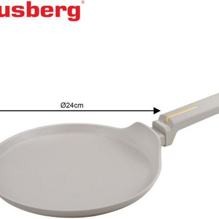 Klausberg KB-7965 Pannenkoekenpan | 24 cm | Anti-aanbaklaag | Geschikt voor Alle Kookzones Inclusief Inductie | Beige | Crepepan