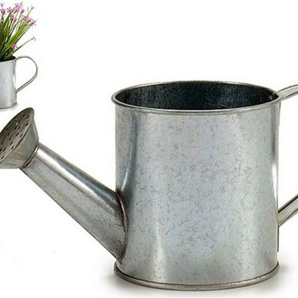 Ibergarden Bloempot Gieter 24,5 X 11 X 11 Cm Zink Zilvergrijs