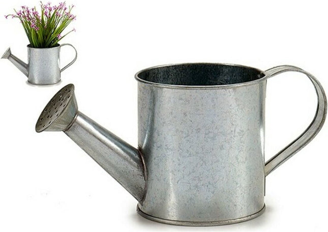 Ibergarden Bloempot Gieter 24,5 X 11 X 11 Cm Zink Zilvergrijs