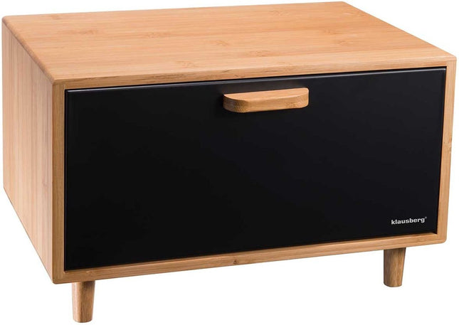 Klausberg 7399 - Broodtrommel - zwart - bamboe