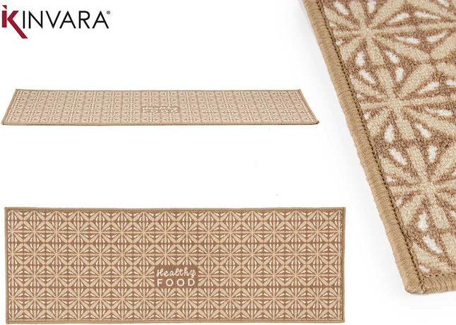 Keukenloper Healthy Food - Beige - 40x120 cm - Vloerkleden - Keuken Tapijt - Keukenmat - Loper Tapijt - Loper Vloerkleed