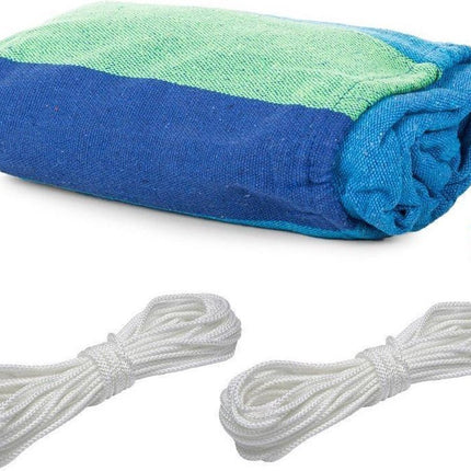 1 Persoons hangmat  - Katoen /  In Opbergtas + bevestiging touwen / max tot 200kg