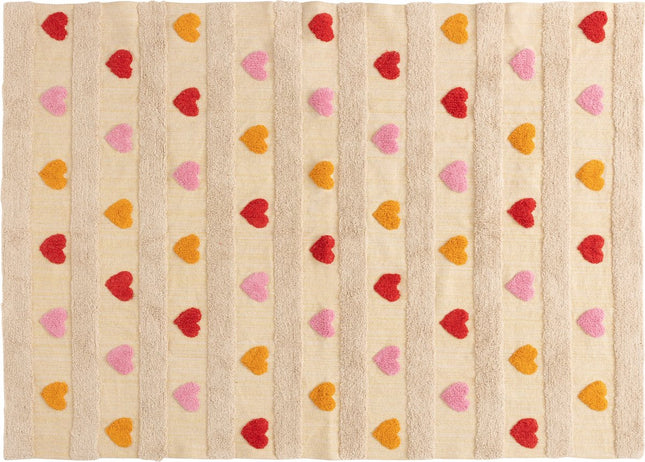 Atmosphera Kids Vloerkleed Hartjes - 120x170cm - Multi