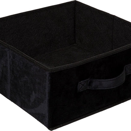 5Five Opbergmand/kastmand - zwart - 29 liter - 31 x 31 x 31 cm - Opbergboxen - Vakkenkast manden - polyester