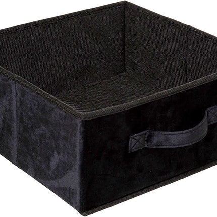5Five Opbergmand/kastmand - zwart - 29 liter - 31 x 31 x 31 cm - Opbergboxen - Vakkenkast manden - polyester