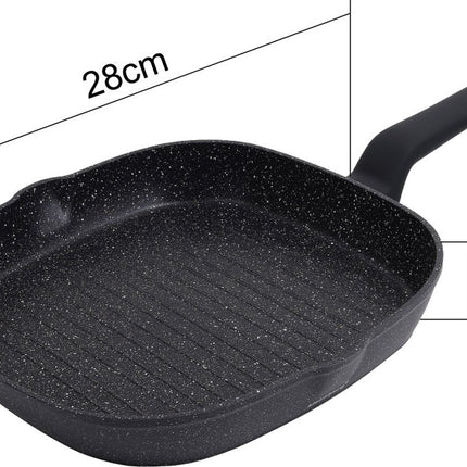 Klausberg 7662 - Zwart Marmeren koekenpan - 28 cm - zwart