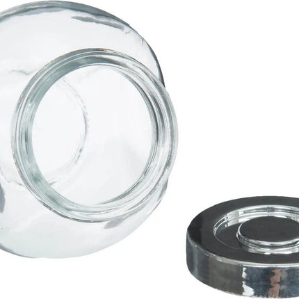 5Five Kruidenpotten set - 4x stuks van 200 ml - glas - met rvs deksel - luchtdicht - keuken kruidenrek