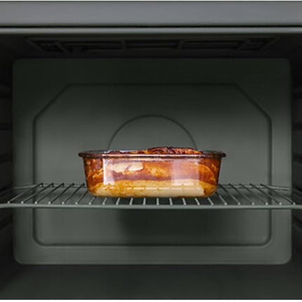 5Five Vershoudbakje met deksel - 3x - glas - luchtdicht - met clips - 19 x 14 x 7 cm - 500 ml - zwart/transparant