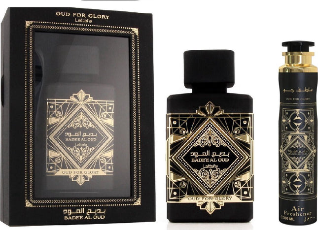 Lattafa Amethyst Unisex Perfume 100 ML & Al Oud Glory Air Freshener 300 ml